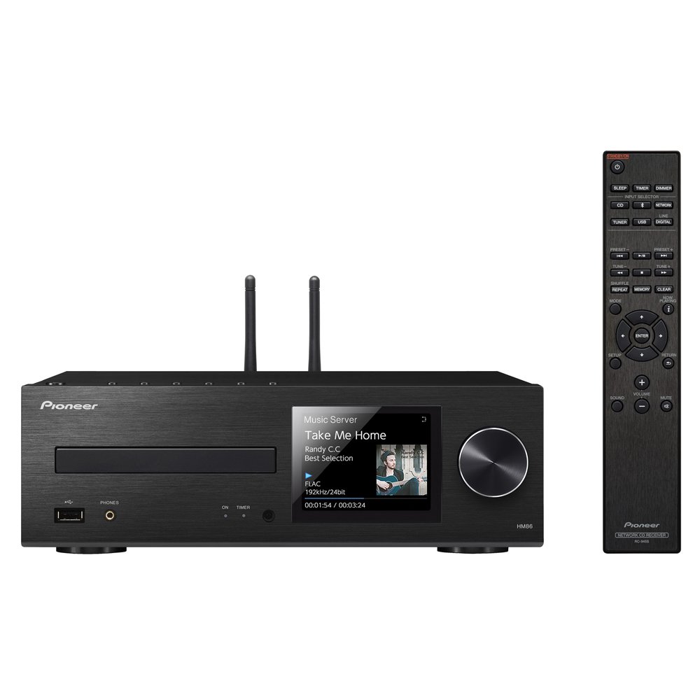 Pioneer Network CD Receiver Home CD Player, Silver/Black (XC-HM86